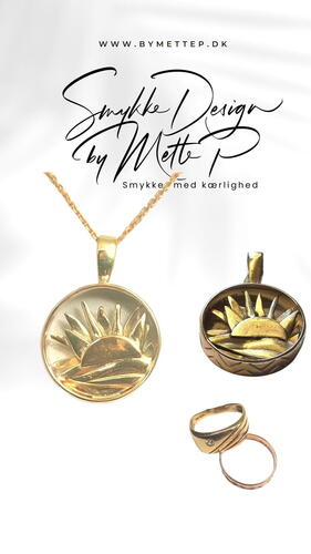 Sunrise pendant made from customer&#39;s gold