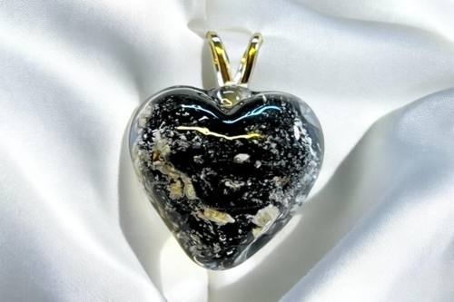 Forglem Mig Ej hjerte, ophæng 14 karat guld