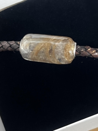 Armbånd med aflang perle, velegnet til herre