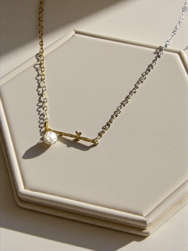 Forglem Mig ej gren med hjerte og perle