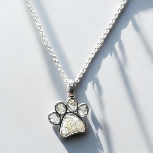 Forglem mig ej pote halskæde forgyldt sølv