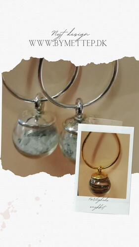 MAKE your own earrings with ashes or hair from your pet - 925 Silver
