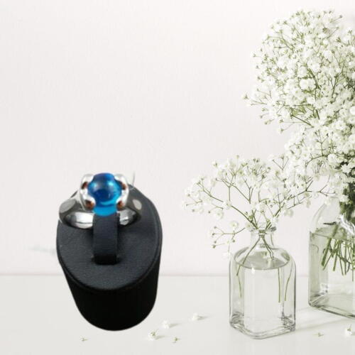 Ring with replaceable glass ball