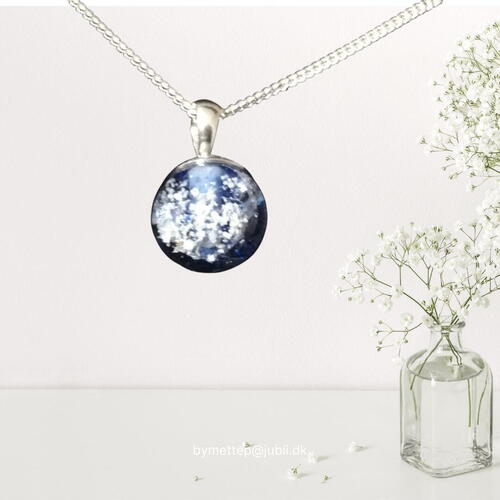 Forget me not glass ball - Silver