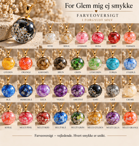 Glem Meg Ikke Glasskule - Forgylt