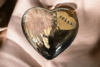 Fur embedded in Resin heart