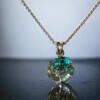 Forget Me Not Glass Ball - Gold Plated
