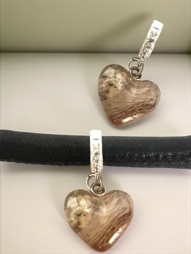 Hjerte Vedhæng til læder armbånd