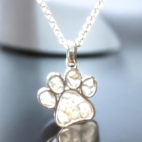 Forglem mig ej pote halskæde forgyldt sølv